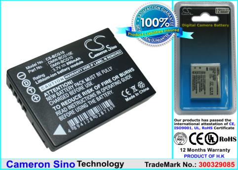 Batterie camescope panasonic dmc tz8