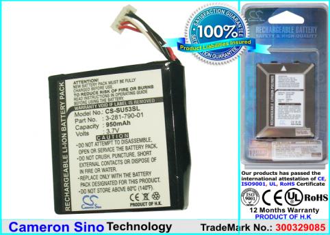 Batterie gps sony nv u53