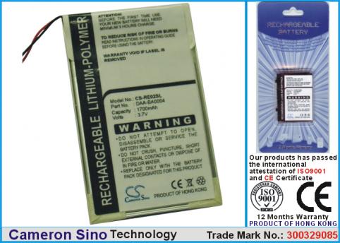 Batterie lecteur mp3 mp4 video creative dap hd0014