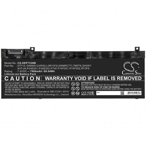 Batterie de laptop dell p74f