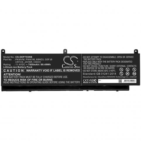 Batterie pc portable dell precision 7550